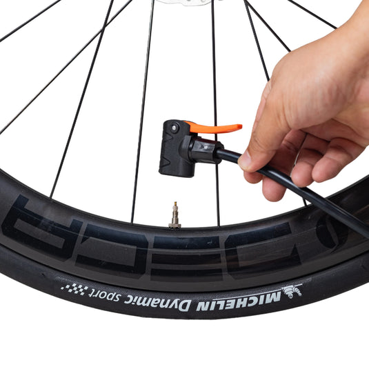 Upten Bicycle Floor Air Pump  with Gauge 160 Psi Stand Foot Bike Pumps 042