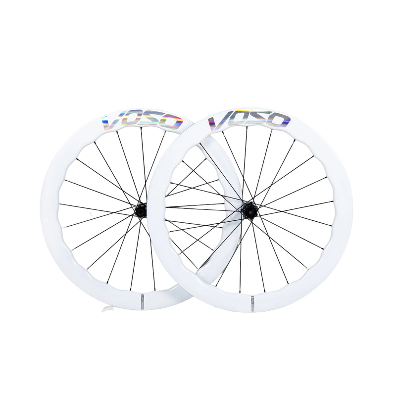 Load image into Gallery viewer, SCOM VOSO Lite Undulating Carbon Wheels Pearl White