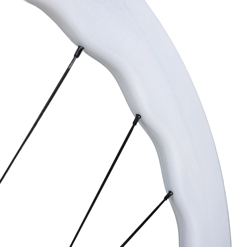 Load image into Gallery viewer, SCOM VOSO Lite Undulating Carbon Wheels Pearl White
