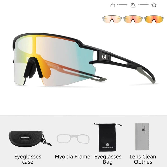 Load image into Gallery viewer, ROCKBROS Photochromic Sports Cycling Sunglasses 1017