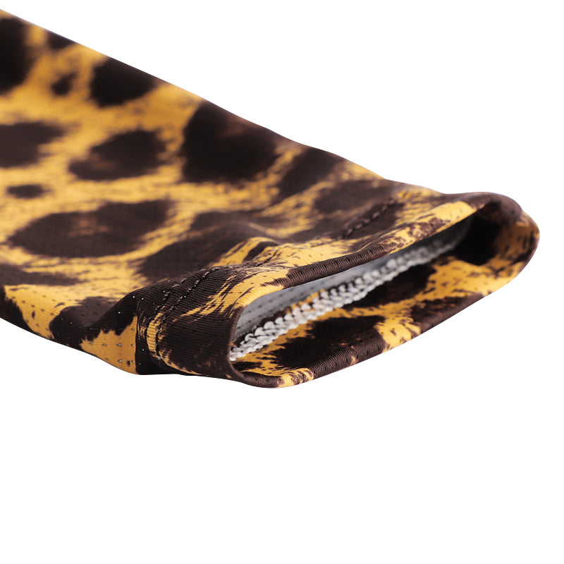 Load image into Gallery viewer, Mcycle Woman Leopard Print Long Sleeve Cycling Jersey MY262W