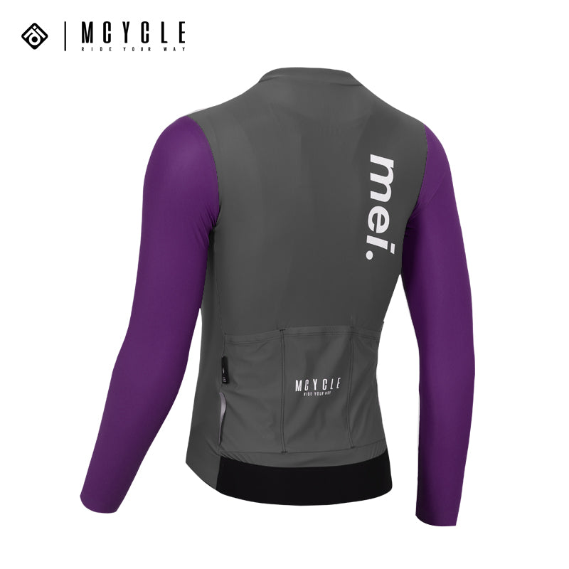 Load image into Gallery viewer, Mcycle Woman Contrast Sold Color Long Sleeve Cycling Jersey MY249W