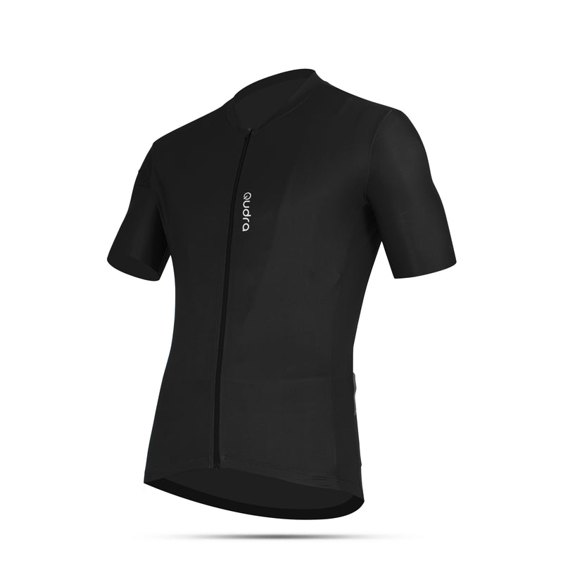 Load image into Gallery viewer, Qudra Cycling Jersey and Bib Tights Top with Short Pants 061 Black