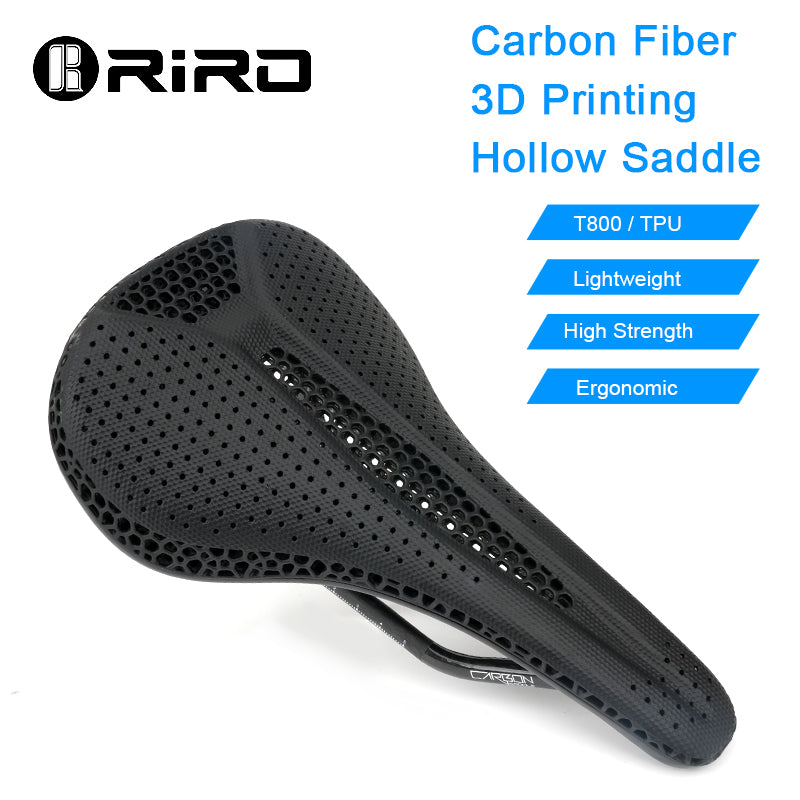 Load image into Gallery viewer, Riro Carbon Fiber Saddle 3D Printing Cycling Seat X18