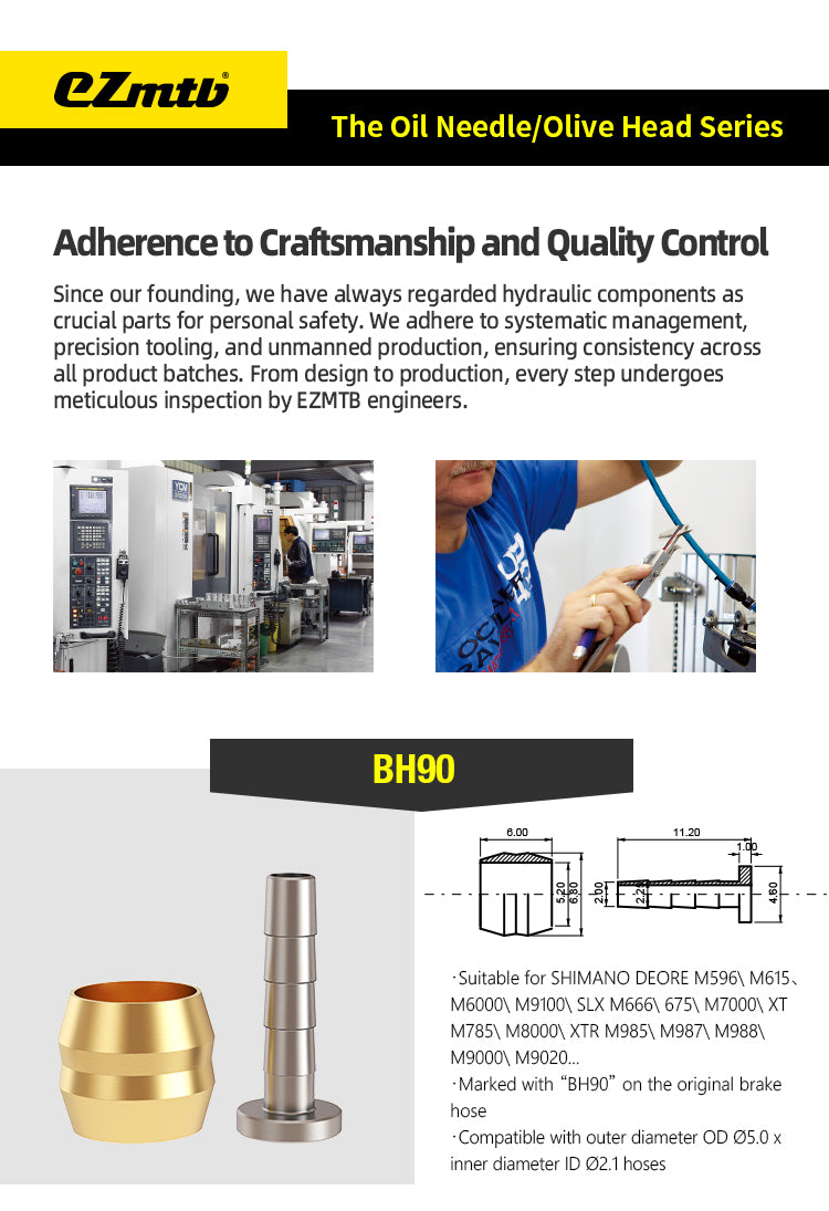 Load image into Gallery viewer, EZMTB Insert Oil Needle Olive Adapter for Shimano BH90