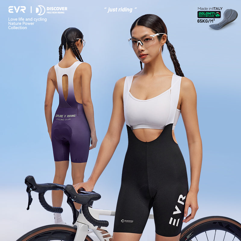 Load image into Gallery viewer, EVR Women’s DISCOVER One-Piece Pro Bib Shorts – 2506 (Powered by Dolomiti®)