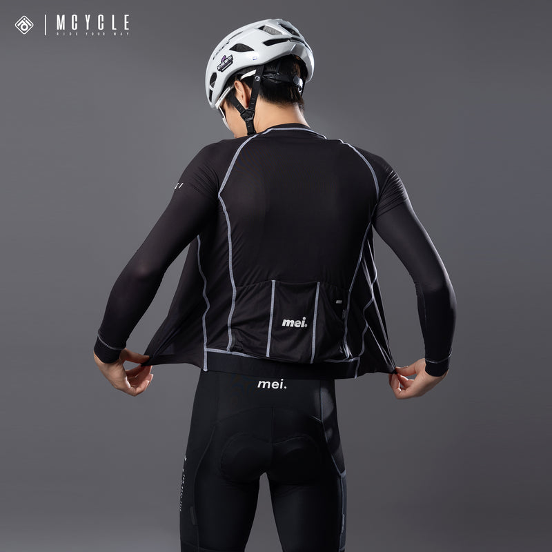 Load image into Gallery viewer, Mcycle Solid Color Pro Men's Long Sleeve Cycling Jersey MY341