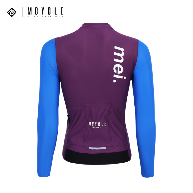Load image into Gallery viewer, Mcycle Woman Contrast Sold Color Long Sleeve Cycling Jersey MY249W
