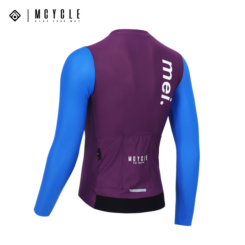 Load image into Gallery viewer, Mcycle Woman Contrast Sold Color Long Sleeve Cycling Jersey MY249W