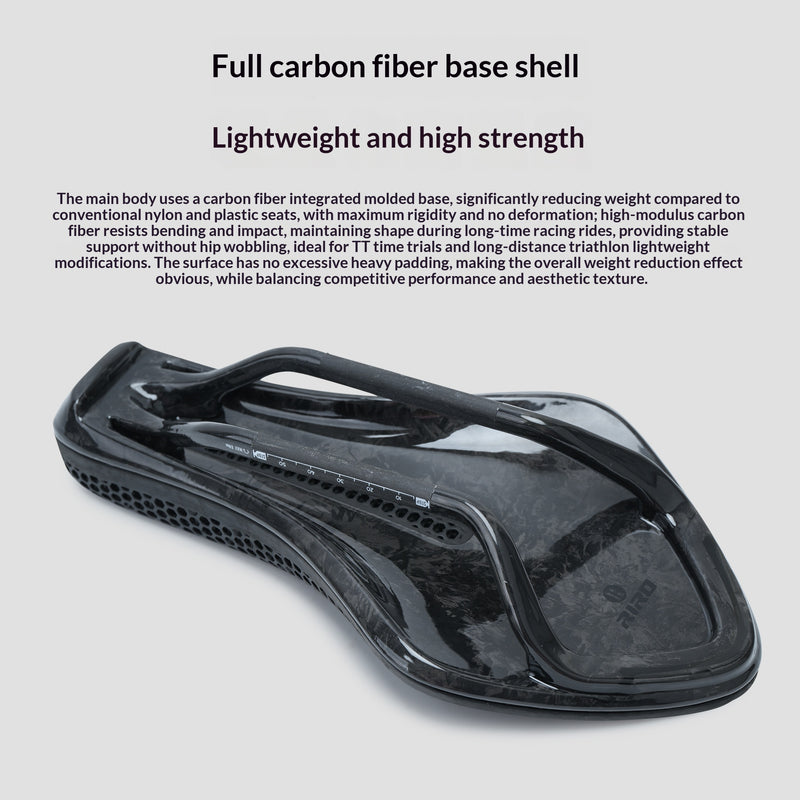 Load image into Gallery viewer, RIRO 3D Printed Carbon Fiber Triathlon TT Bicycle Saddle - Lightweight Hollow Matrix Pro Racing Seat