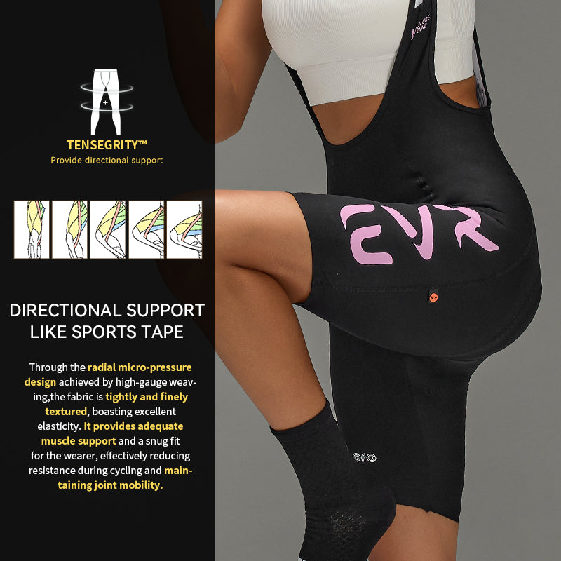 Load image into Gallery viewer, EVR Women’s Pro Cycling Bib Shorts – 2428 (Powered by Elastic Interface®)