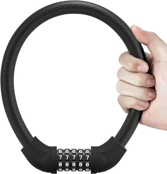 ROCKBROS Bike Lock 5 Digit Cable Bicycle Lock Bike 55cm RKS570