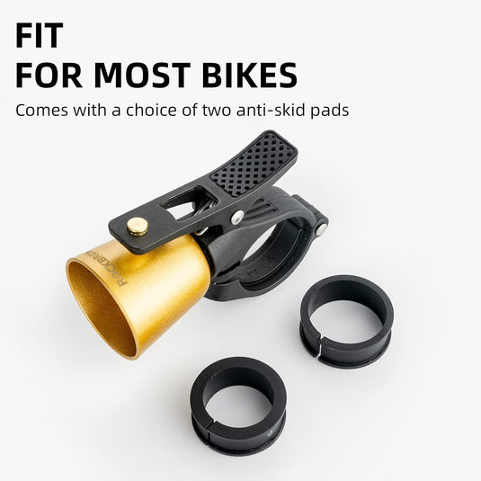 ROCKBROS Bike Bell Classic Bicycle Bell Mountain Bike Bells with Loud Sound and Fit for 0.87-1.25in/22.2-31.8mm Bicycle Handlebars