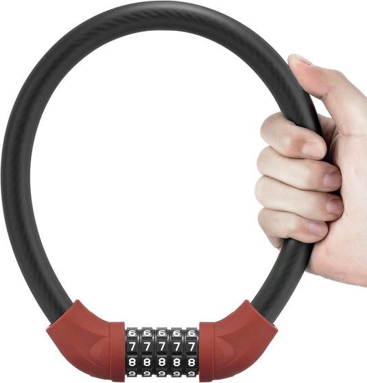 ROCKBROS Bike Lock 5 Digit Cable Bicycle Lock Bike 55cm RKS570