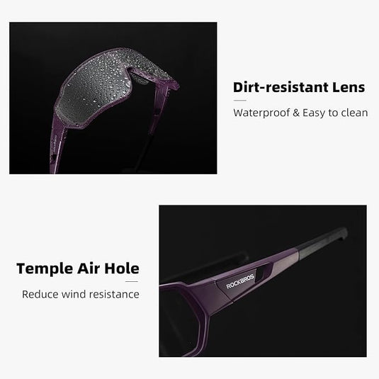 ROCKBROS Bicycle Sunglasses Photochromic and Polarized Sports Cycling Eyewear 1016