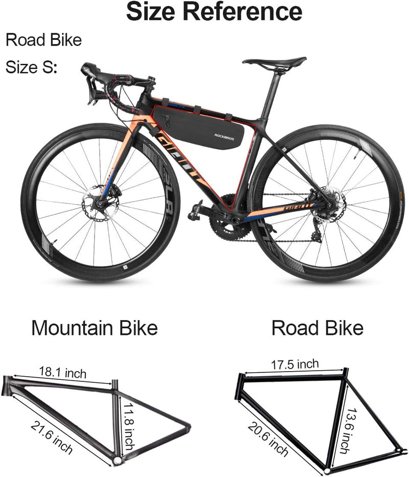 Load image into Gallery viewer, ROCKBROS Bike Frame Bag Bicycle Triangle Bag Under Top Tube Bag AS043
