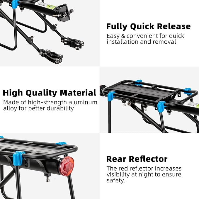 Load image into Gallery viewer, Rockbros Rear Bicycle Rack  Universal Adjustable Bike Carrier HJ10011