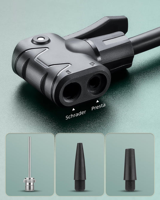 ROCKBROS Bike Pump with Gauge 160psi Bike Floor Pump with Both Presta and Schrader Valves 42310007001