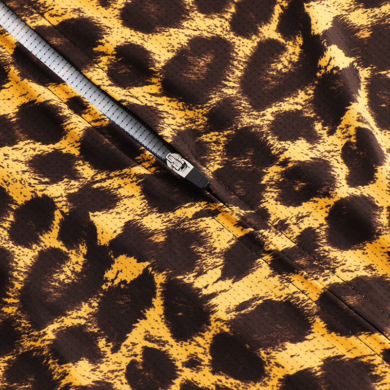 Load image into Gallery viewer, Mcycle Woman Leopard Print Long Sleeve Cycling Jersey MY262W