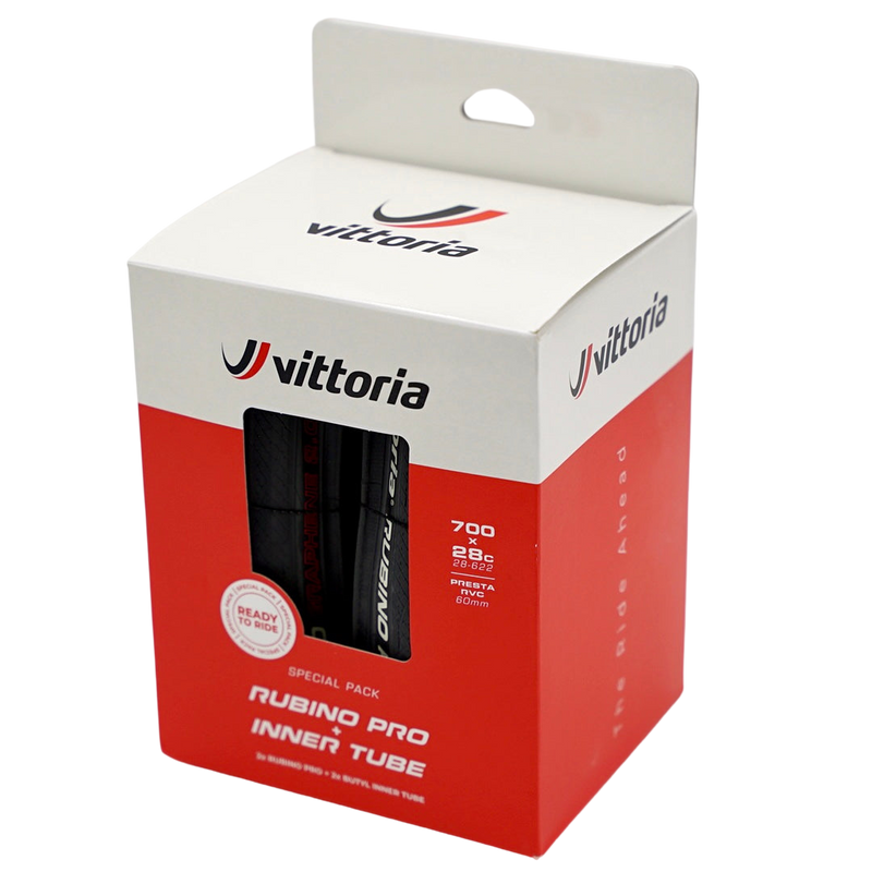 Load image into Gallery viewer, Vittoria 2x Rubino V G2.0 700C x 28 + 2x Tubes Road Tyre