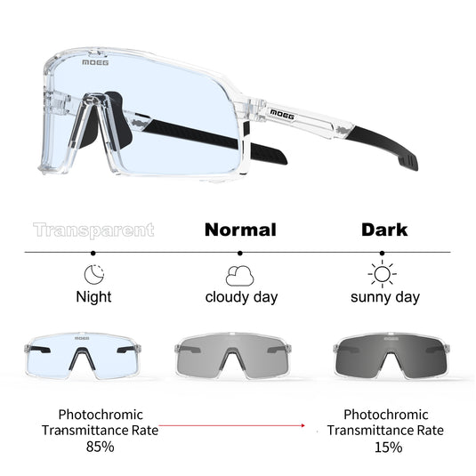 MOEG Cycling Sunglasses Photochromic Lens MO9160B
