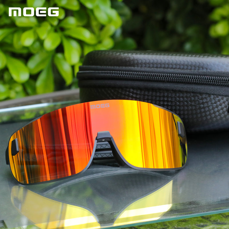 Load image into Gallery viewer, MOEG Cycling Sunglasses with Polarized REVO Lens MO9370