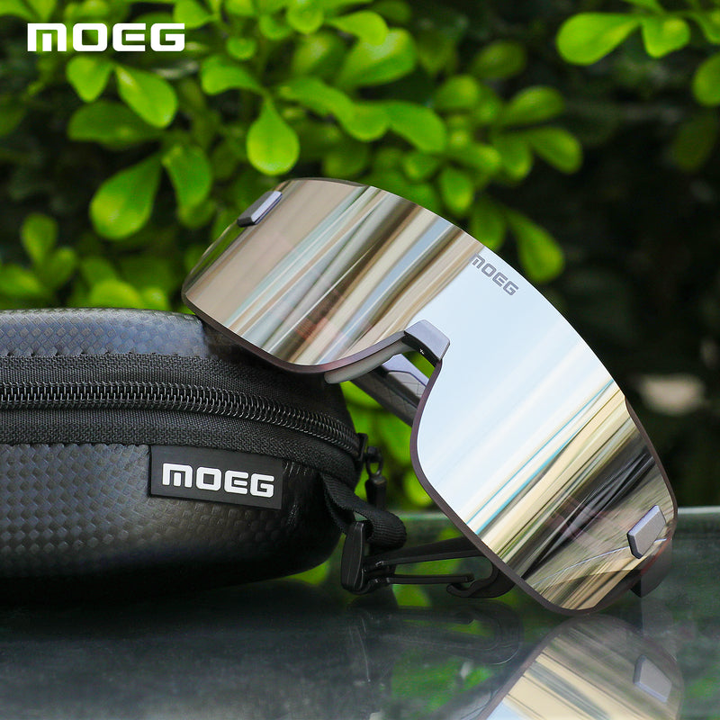 Load image into Gallery viewer, MOEG Cycling Sunglasses with Polarized REVO Lens MO9370