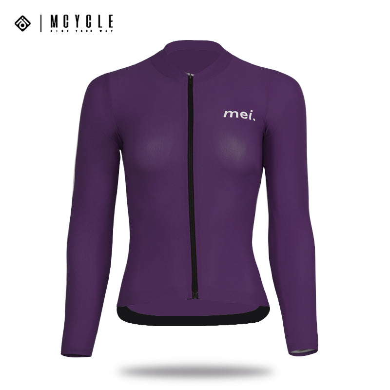 Load image into Gallery viewer, Mcycle Woman Solid Color Long Sleeve Cycling Jersey MY248W