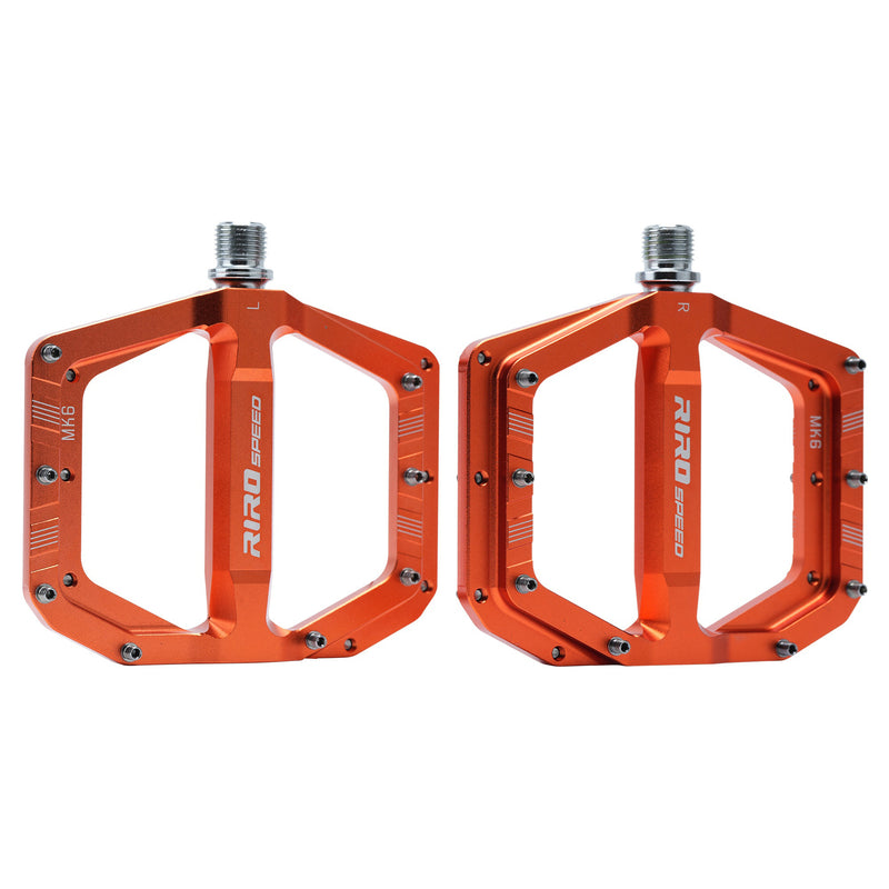 Load image into Gallery viewer, RIRO MK6 CNC Aluminum Flat Pedals | Mountain Bike / Folding Bike / Urban Commuter Pedals K60