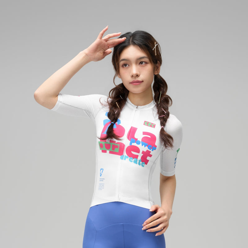 Load and play video in Gallery viewer, GRC Unisex Coconut Breeze Technical Cycling Jersey - Summer Edition 1241