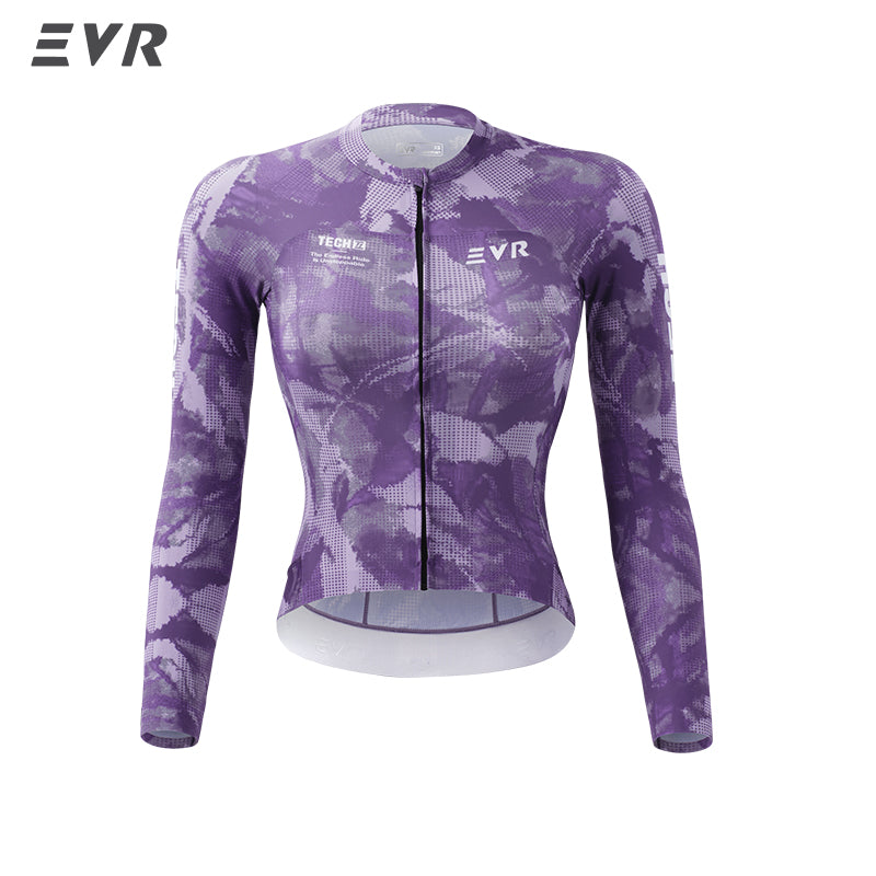 Load image into Gallery viewer, EVR TECH Women's Long‑Sleeve Cycling Jersey Lycra Quick‑Dry UPF50+ Road Bike Top 2620