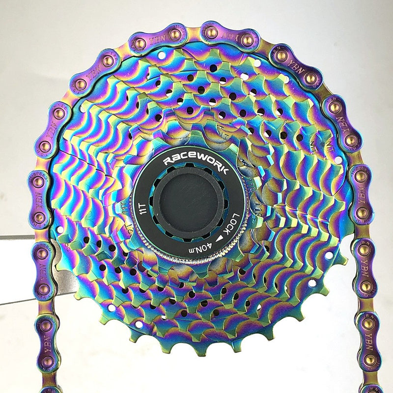 Load image into Gallery viewer, Racework 11 Speed Road Bike Cassette Chameleon Color Freewheel