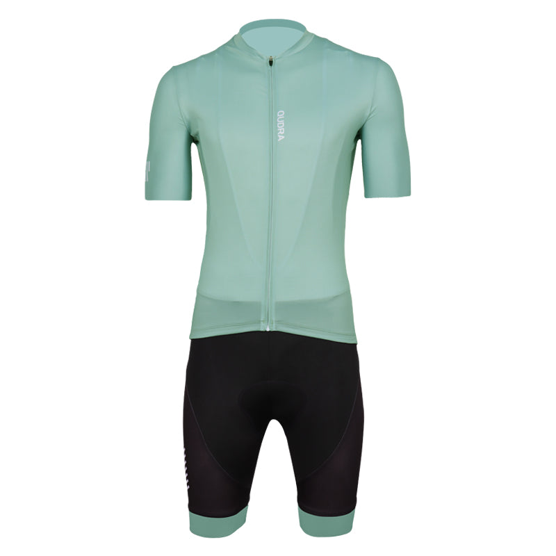 Load image into Gallery viewer, Qudra Cycling Jersey and Bib Tights Top with Short Pants Light Blue 058
