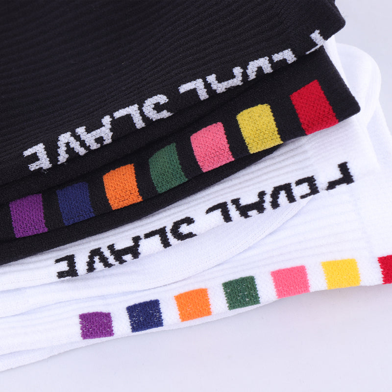 Load image into Gallery viewer, Pedal Slave Cycling Socks Bicyle Sock White/Black