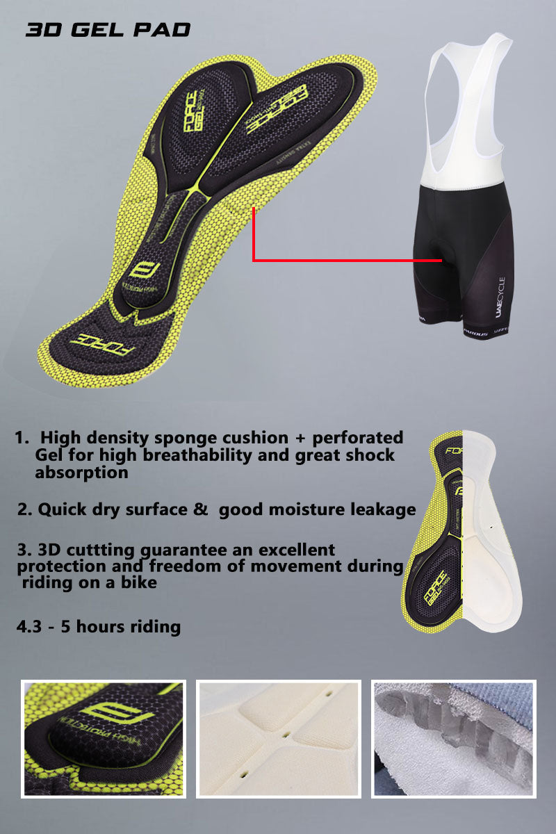 Load image into Gallery viewer, Qudra Cycling Jersey and Bib Tights Top with Short Pants 061 Black