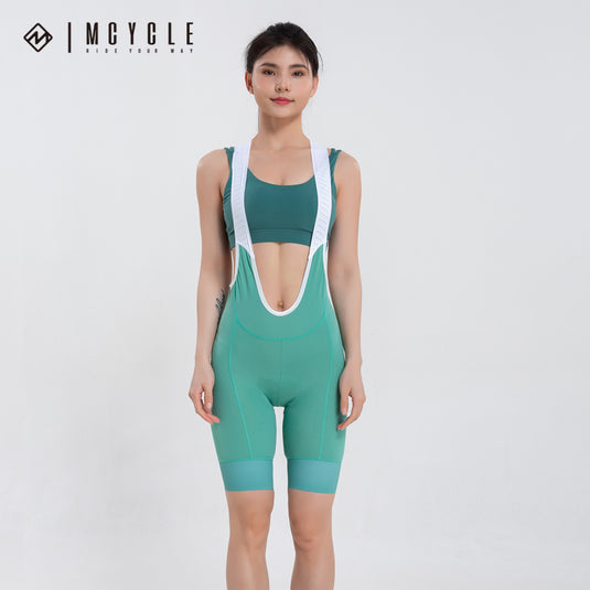 Mcycle Women Cycling Bib Shorts MK032W Green