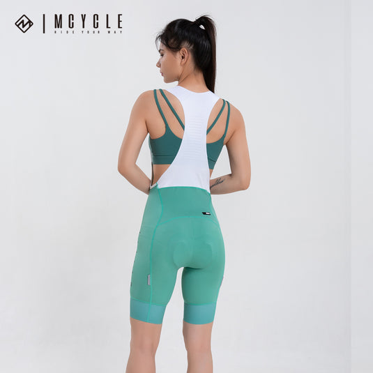 Mcycle Women Cycling Bib Shorts MK032W Green