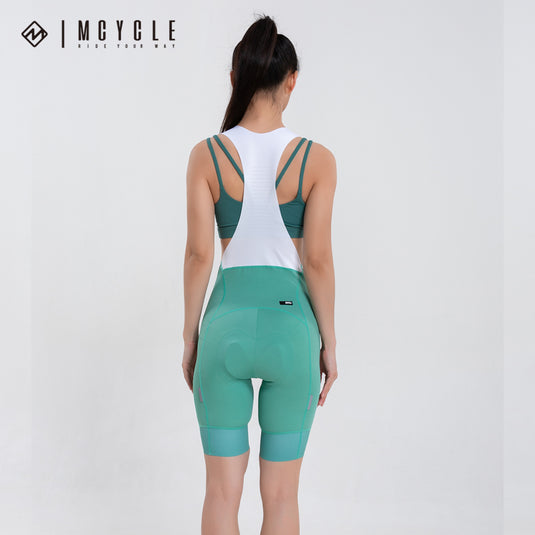 Mcycle Women Cycling Bib Shorts MK032W Green