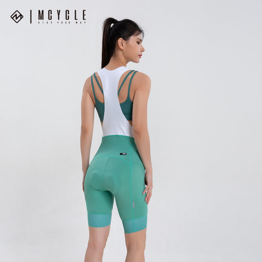 Mcycle Women Cycling Bib Shorts MK032W Green