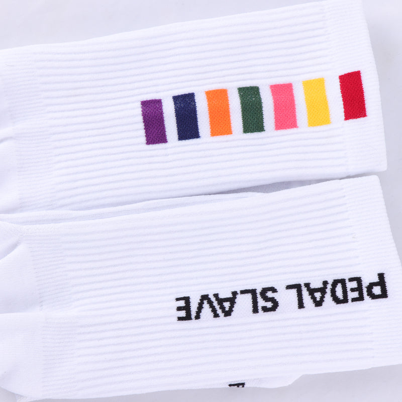 Load image into Gallery viewer, Pedal Slave Cycling Socks Bicyle Sock White/Black