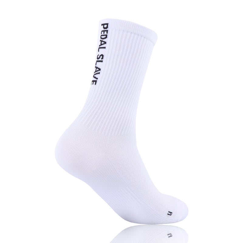 Load image into Gallery viewer, Pedal Slave Cycling Socks Bicyle Sock White/Black