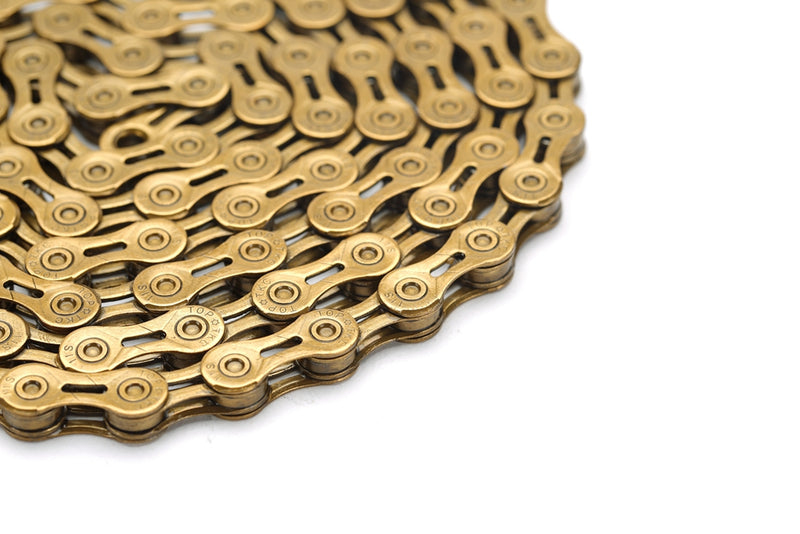 Load image into Gallery viewer, Racework Bicycle Hollow Chain 11 Speed Golden Color