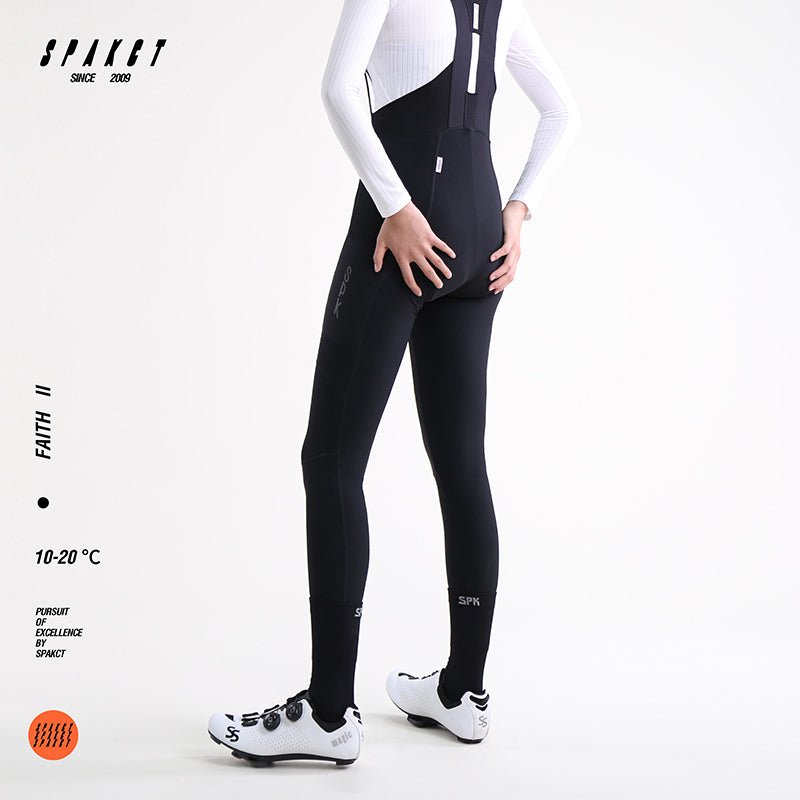 Load image into Gallery viewer, Spakct Women&#39;s Cycling Thermal Bib Tight with Pocket Black YC222010
