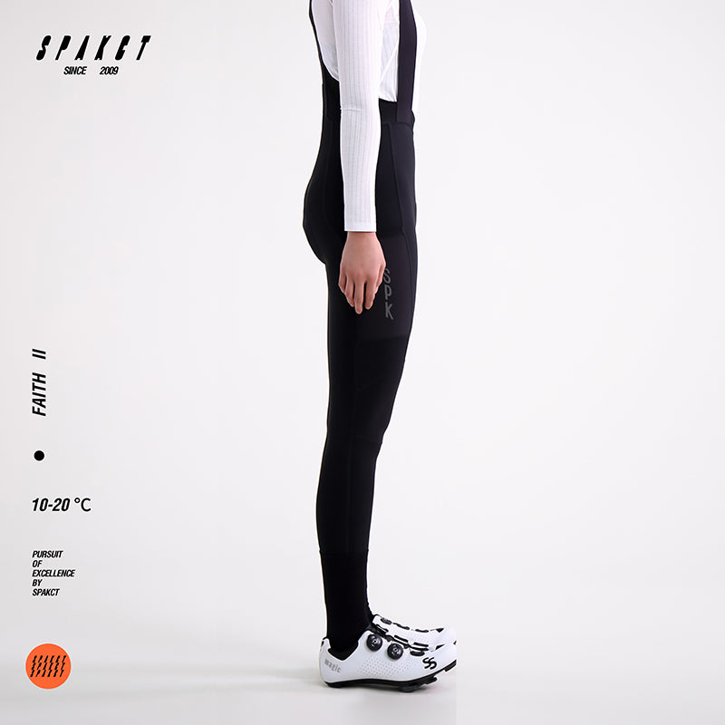 Load image into Gallery viewer, Spakct Women&#39;s Cycling Thermal Bib Tight with Pocket Black YC222010
