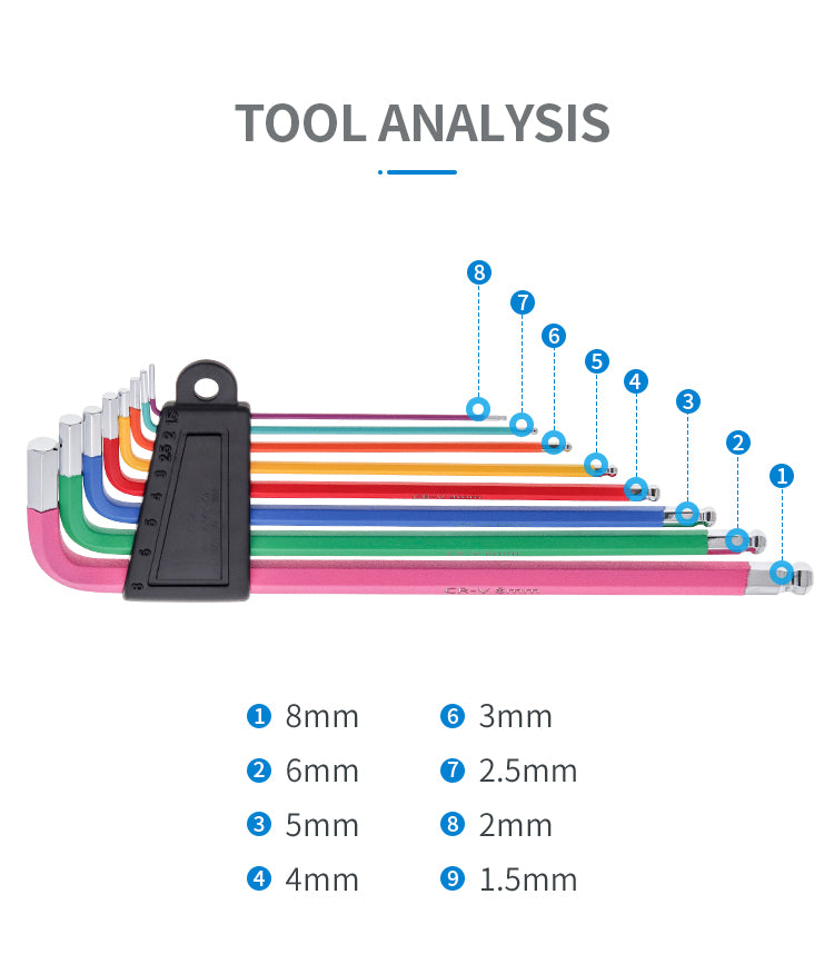 Load image into Gallery viewer, Genier Hex key Allen wrench Set B776025
