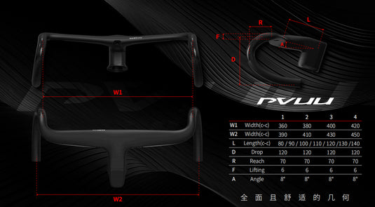 PVUU DAMO One Integrated Road Carbon Handlebar