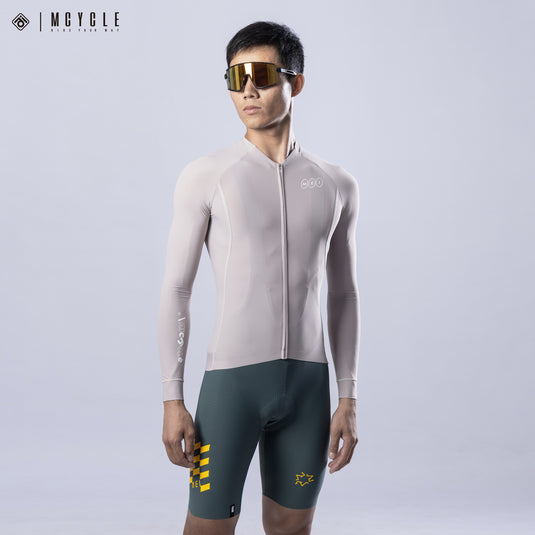 Mcycle Solid Color Men's Long Sleeve Cycling Jersey Anti UV 50+ MY356