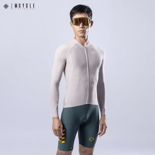 Mcycle Solid Color Men's Long Sleeve Cycling Jersey Anti UV 50+ MY356