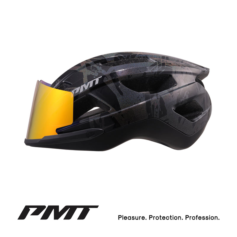 Load image into Gallery viewer, PMT Golf 3 Cycling Helmet with Magnetic Photochromic Sunglasses
