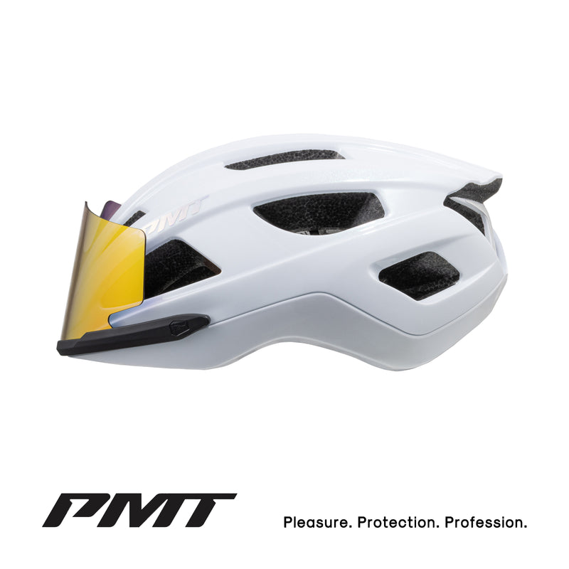 Load image into Gallery viewer, PMT Golf 3 Cycling Helmet with Magnetic Photochromic Sunglasses

